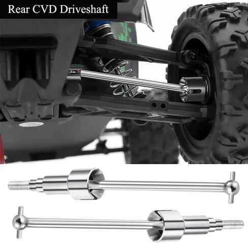 MORLORDY 4Pcs RC Front & Rear CVD Driveshaft Dogbone Joint Axle Shafts for 1/18 HBX 18859 18858 18868 High Speed RC Off Road Car Truck Upgrade Parts (Front & Rear) in Saudi Arabia
