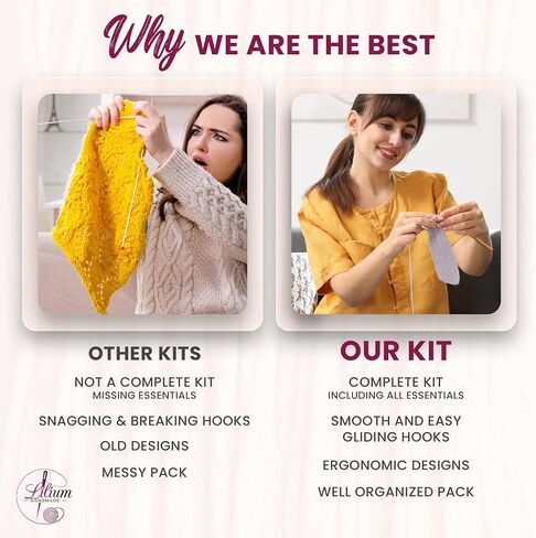 Starter Crochet Kit for Beginners Adults- Complete Knitting Kit for Beginners with 15 Colorful Yarn Skeins, Crochet Hooks, Tote Bag, Supplies Organizer & More- All in One Crochet Accessories Kit in Saudi Arabia