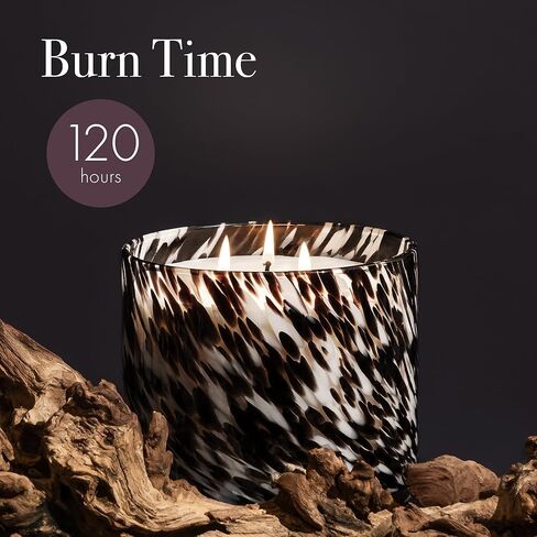 LAFCO New York 3-Wick Candle, Chamomile Lavender - 30 oz - 120-Hour Burn Time - Reusable, Hand Blown Glass Vessel - Made in The USA in Kuwait