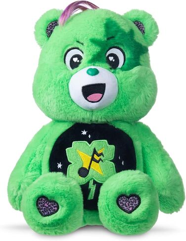 Care Bears - 14 "Rock theme Bear Luck Bear - أقحشة متوسطة الحجم - ألوشي ناعمة ، قابلة للحياة ، حيوان محشو للفتيات والفتيان ، الأعمار 4+ in Saudi Arabia