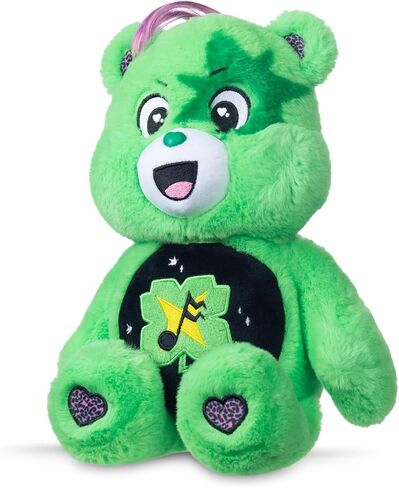 Care Bears - 14 "Rock theme Bear Luck Bear - أقحشة متوسطة الحجم - ألوشي ناعمة ، قابلة للحياة ، حيوان محشو للفتيات والفتيان ، الأعمار 4+ in Saudi Arabia