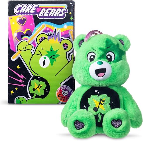 Care Bears - 14 "Rock theme Bear Luck Bear - أقحشة متوسطة الحجم - ألوشي ناعمة ، قابلة للحياة ، حيوان محشو للفتيات والفتيان ، الأعمار 4+ in Saudi Arabia