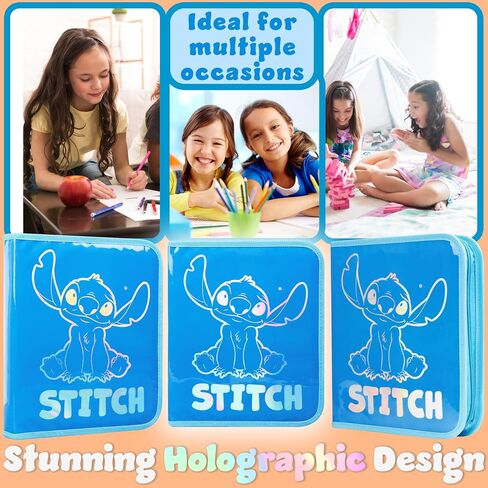 Disney Stitch Pencil Case for Girls Kids Tweens Colored Pencors Markers Pen Eraser Rudies Frozen School Setcles Higds For Girls (Blue Stitch 2 Compartment) in Saudi Arabia