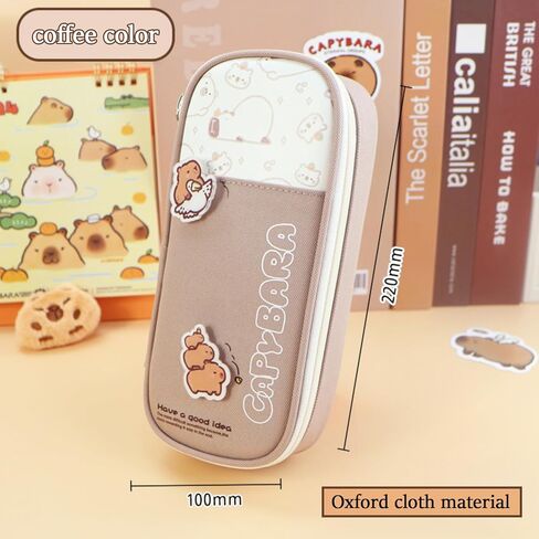 Cute Capybara Pencil Case,Large Capybara Pencil Pouch Stationery Pen Bag,Cute Kawaii Pencil Case Pouch Cartoon Pen Box Holder Organizer for Birthday Party Back to School Student Gift in Kuwait