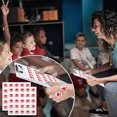 جائزة Leinuosen Skull Helment Award شارات ملصقات خوذة البيسبول لكرة القدم للشباب 1-1/8 '' ملصقات الفينيل لاكروس لاكروس (صافي الطباعة الأحمر ، 8 صفائح) in Kuwait