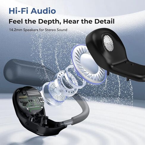 MINISO X15 PRO Translation Earbuds Real Time Translator Earbuds Wireless Bluetooth 5.4 Open Ear AI Headphones for 135 Languages Translation Ear Buds with Earhooks Support Playing Music Phone Calls in Saudi Arabia