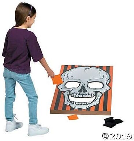 Large Halloween Skull Bean Bag Toss Game (Includes 6 Bags) Halloween Party in Kuwait