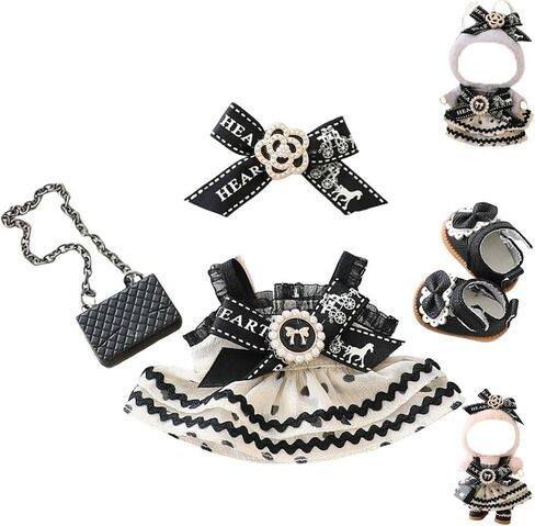 17cm Doll Clothes Set, Outfit Set for 6.7inch Doll,High-End Fashion Dolls Clothes Accessories Dress Up(No Dolls) in Saudi Arabia