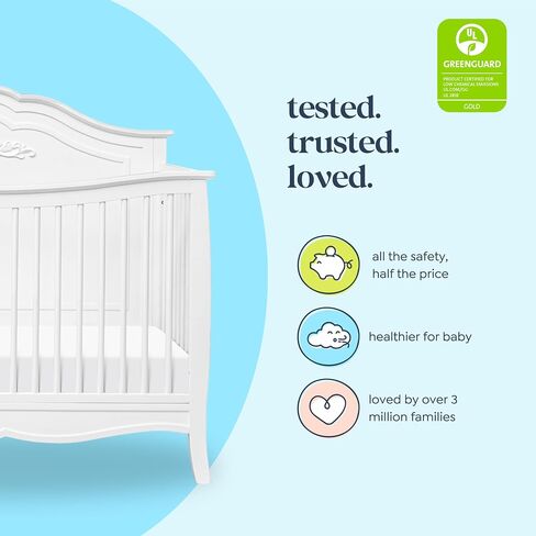 DaVinci Fiona 4-in-1 Convertible Crib in White, Greenguard Gold Certified in Saudi Arabia