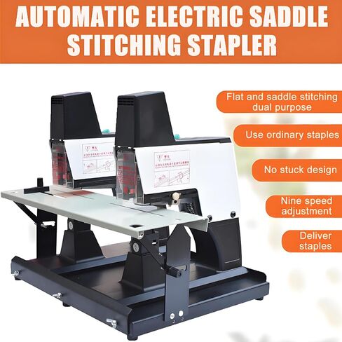 Heavy Duty Automatic Electric Stapler w/Foot Pedal - 44cm Extended Workbench & 9-Stage Adjustment | Universal Staples 23/6 23/8,24/6, 24/8 doublehead in Saudi Arabia