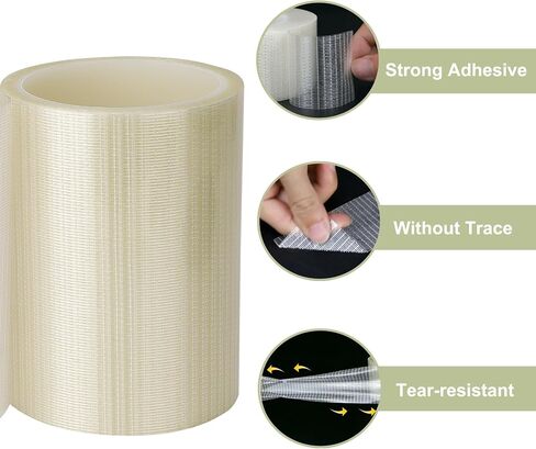 5IN x 39FT Heavy Duty RV Awning Repair Tape - Clear Waterproof Patch Kit for Tents, Tarps, Boat Covers, Vinyl, Canvas & Outdoor Gear | Extreme Weather Proof, Super Strong Adhesive in Saudi Arabia