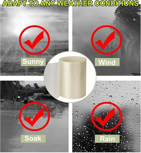5IN x 39FT Heavy Duty RV Awning Repair Tape - Clear Waterproof Patch Kit for Tents, Tarps, Boat Covers, Vinyl, Canvas & Outdoor Gear | Extreme Weather Proof, Super Strong Adhesive in Saudi Arabia