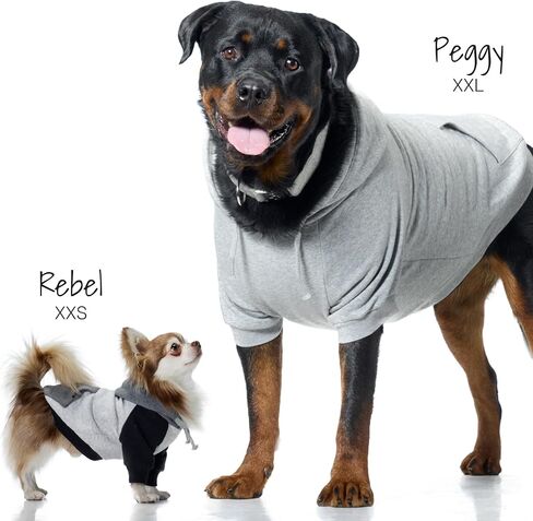 Rocky II - The Extra Comfy Hoodie, Organic Cotton and Recycled Poly Dog Hoodie Pet Coat Sweater for Small, Medium, Large Dogs​​, Pink Chesterfield Plaid, X-Small in Saudi Arabia