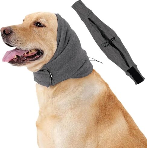 NTurabov Dog Calming Hoodie Ultra-Soft no Flap Ear Wraps for Dogs Gentle-fit. Head Covers for Noise Effective Reduction. Dog Calming Hood for Thunder, Lightning Comfort. Ear Wrap Head Anxiety Relief in Saudi Arabia