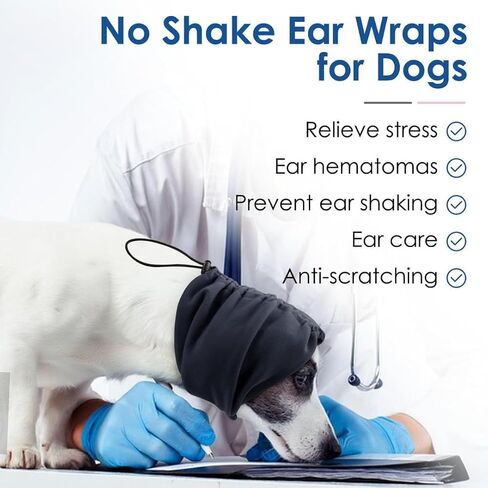 NTurabov Dog Calming Hoodie Ultra-Soft no Flap Ear Wraps for Dogs Gentle-fit. Head Covers for Noise Effective Reduction. Dog Calming Hood for Thunder, Lightning Comfort. Ear Wrap Head Anxiety Relief in Saudi Arabia