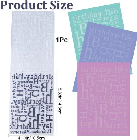 CRASPIRE Happy Birthday Background Embossing Folder Words Vintage Vintage Plastic Template Stencils for Card Making Tool DIY Handmade Scrapbooking Paper Craft Album Stamps in Saudi Arabia