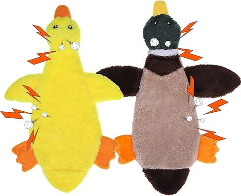 Pawchie Halloween speceaky Dog Toys 2 pcs للكلاب الصغيرة المتوسطة ، لا حشو لعبة جرو جرو ، ألعاب زخارف ناعمة ألعاب مضغ تفاعلية خالية من الفوضى للملل المثالي ، الهيكل العظمي والمومياء in Kuwait