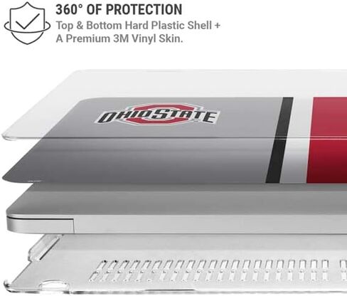 Skinit Case + Skiner مع MacBook Pro 15in (2016-19) - تصميم جامعة ولاية أوهايو المرخص رسميًا in Saudi Arabia