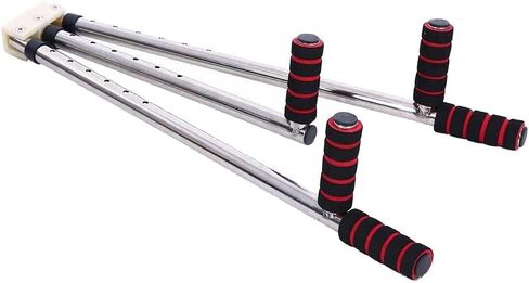DOMINTY 3 Bar Leg Stretcher Leg Split Extension Device Iron Leg Support Yoga Exercise Martial Arts Gym Flexibility Stretching Machine Stretching Equipment Martial Arts Stretch Yoga Gym, Silver in Saudi Arabia