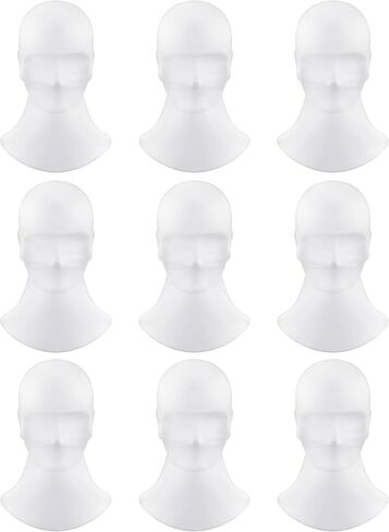 Eurzom 9 Pieces Black Full Face Masks Halloween Faceless Hood Mask Skin Head Mask Cosplay Latent Mask for Halloween Masquerade Cosplay Party Unisex Men Women Costume in Kuwait