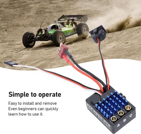 35A ESC بدون فرش ، محسّن خانق الاستجابة عن بُعد المحرك بدون مستشعر ESC لـ 1/18 1/16 RC CARS in Saudi Arabia
