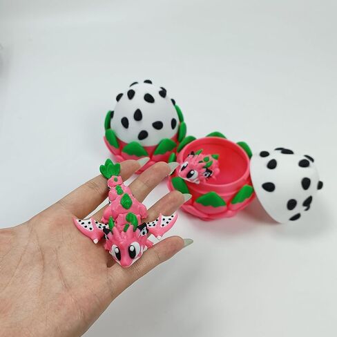 4-Themed 3D Dragon Eggs with Mini Dragons Inside – 3.35" Fantasy Eggs & 3.15" Dragons (Sakur, Ice Cream, Fire Fruit, Frost Dragon) (Fire Fruit) in Saudi Arabia
