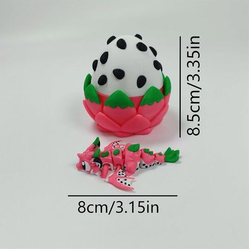4-Themed 3D Dragon Eggs with Mini Dragons Inside – 3.35" Fantasy Eggs & 3.15" Dragons (Sakur, Ice Cream, Fire Fruit, Frost Dragon) (Fire Fruit) in Saudi Arabia