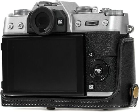 MegaGear Fujifilm X-T20 (16-50mm / 18-55mm Lenses), X-T10 Ever Ready Leather Camera Case and Strap, with Battery Access -Dark Brown- -MG577- in Kuwait
