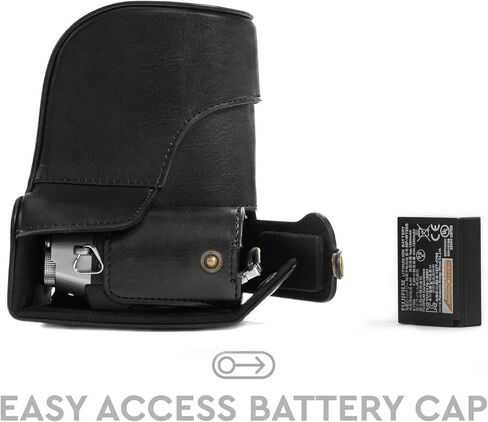 MegaGear Fujifilm X-T20 (16-50mm / 18-55mm Lenses), X-T10 Ever Ready Leather Camera Case and Strap, with Battery Access -Dark Brown- -MG577- in Kuwait