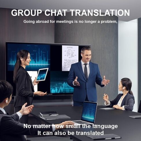 AI Language Translator Earbuds Real Time,144 Languages Online and Offline Translation Earbuds, No Subscription Required, Smart Touch Screen Housing, Fit for iOS and Android (White) in Saudi Arabia