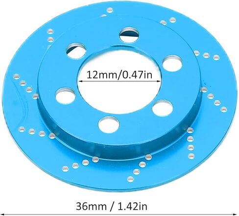 RC Car Adapter Disc, RC 4PCS Brake Disc for 1.9 Inch Wheel, Easy to Install for SCX10 90046 Axial, Improve the Appearance of the Car (Blue) in Kuwait