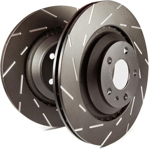Brake Discs 2-Wheel Set Front AWD RWD for Lexus for GS200t for GS350 for GS450h for IS200t for IS300 for IS350 for RC200t for RC300 for RC350 Slotted-Rotor Style USR7635 in Saudi Arabia