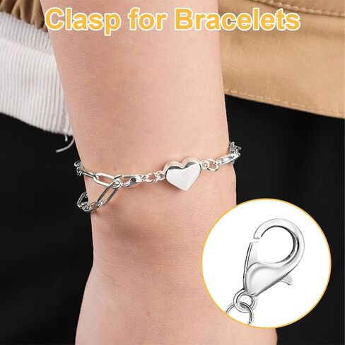 6Pcs Necklace Bracelets Clasps, Easy Lock Jewelry Extenders with Lobster Claws, Gold Silver Jewelry Clasps for DIY Jewelry Making (Gold) in Saudi Arabia