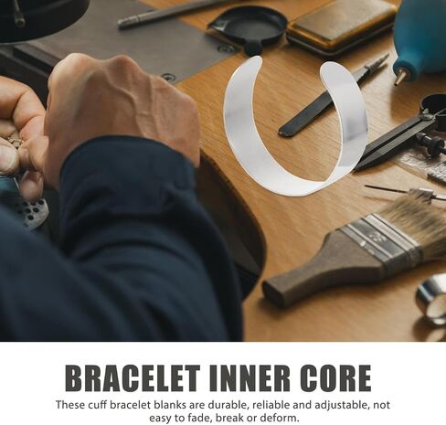 Tofficu 8pcs Coffic Cuff ، سوار كفة الكورب 20 ملم ، 304 سوار الفولاذ المقاوم للصدأ ، الفراغات السوار لصنع المجوهر in Saudi Arabia