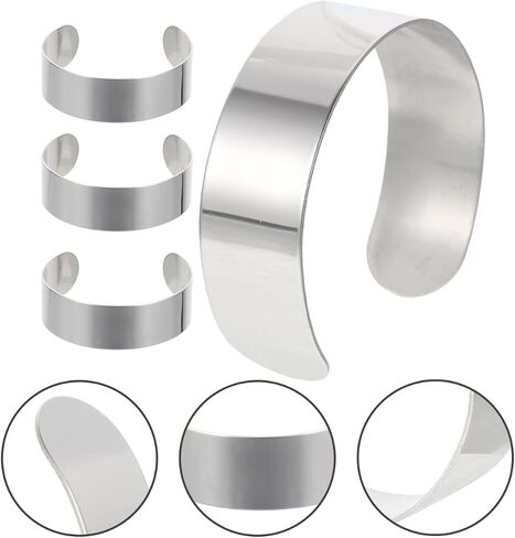 Tofficu 8pcs Coffic Cuff ، سوار كفة الكورب 20 ملم ، 304 سوار الفولاذ المقاوم للصدأ ، الفراغات السوار لصنع المجوهر in Saudi Arabia