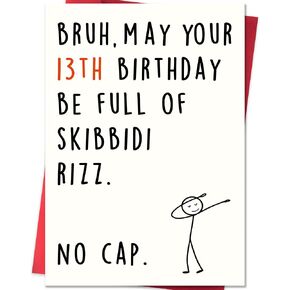Funny 16th Birthday Card for Boys Girls,Sweet 16 Birthday Gifts for Her Him,16 Year Old Birthday Gifts & Decorations for Daughter Son Niece Nephew Teenagers with Gen Z Slang Meme Design in Kuwait