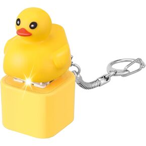 1 Pcs Quacking Duck Keychain Fidget Toy Rechargeable Duck Keyboard Keycaps That Quack Fidget Keychains Fun & Portable Stress Anxiety Reliever Sensory Toy with Colorful Lights in Saudi Arabia
