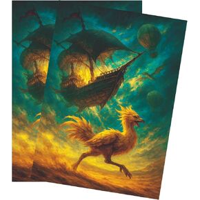 أكمام MTG من قبل Arcanum Industries ، 103 أكمام بطاقة غير لامع للسحر The Gathering & TCG - Fremium Shuffle Feel & Borderless Art with Black Interior (Steampunk Fantasy) in Saudi Arabia