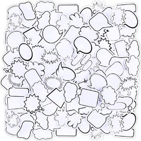 90 PCS ملصقات ورق ملصق فارغة لطيفة ملصقات ملصقات الفقاعة السحابية لطيف للكتابة على مربع الحوار الزخرفي متنوع من وسادات المذكرة ذات التوسيع الذاتي المُعدة للمذكرات ، المخطط ، سجل القصاصات ، الألبوم ، دفتر الملاحظات in Kuwait