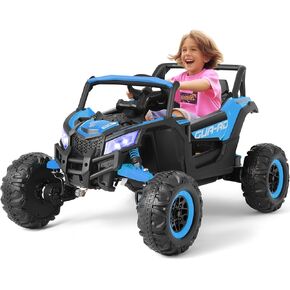 Joyldias 4WD Ride On Car ، و 12 فولت بطارية UTV الكهربائية على الطرق الوعرة للأطفال ، و 4 × 4 ، السيارة الكهربائية مع محركات قوية ، 2.4 جرام التحكم عن بعد ، الموسيقى ، البلوتوث ، مصابيح LED للبنين والبنات ، الوردي in Kuwait