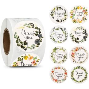 500 Pack 1.5 Inch Round Thank You Stickers Roll,Premium Adhesive Labels for Small Business,Packaging,Gifts, Envelopes,Express Gratitude,Ideal for Customers,Handmade Goods,Durable & Easy Peel in Kuwait