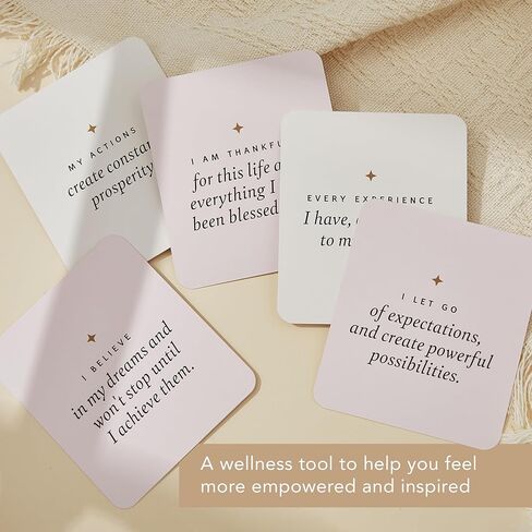 Affirmation Cards - Daily Affirmation for Positivity, Meditation Gifts, Stress Relief & Self Care Gifts, Manifestation Cards & Anxiety Relief, Health and Wellbeing for Women in Saudi Arabia