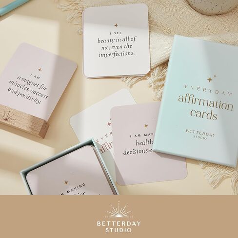 Affirmation Cards - Daily Affirmation for Positivity, Meditation Gifts, Stress Relief & Self Care Gifts, Manifestation Cards & Anxiety Relief, Health and Wellbeing for Women in Saudi Arabia