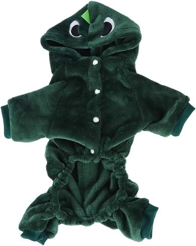 Fleece Winter Cute Dinosaur Dog Clothes Hoodies for Small Dogs Puppy Jacket Clothing Outfit Fleece Winter Cute (XL) in Saudi Arabia