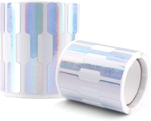 2 Rolls/1000pcs Jewelry Price Tags Stickers, Iridescent Paper Blank Jewelry Price Tag Label Self Adhesive Jewelries Tags Roll for Selling Bracelet Ring Earring Necklace Display in Saudi Arabia