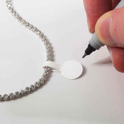 1000 PCS Dummbell Jewelry Tags for Necklace ، Bracelet ، Ring-Tyvek Self-Admive Price Labels ، Phite Blank Display ، Enring ، Clothing-3 Styles (1.5) in Saudi Arabia