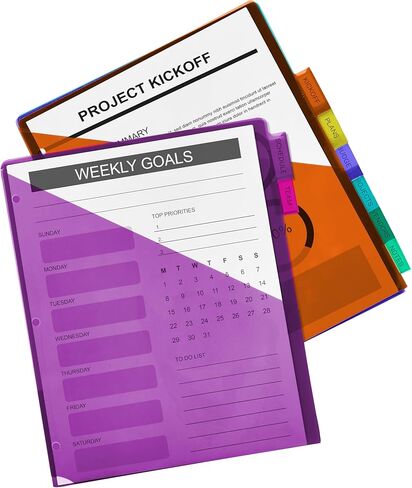 Avery 2 Pocket Plastic Dividers for 3 Ring Binders, 8 Insertable Tabs Per Set, Multicolor, 3 Pack in Saudi Arabia