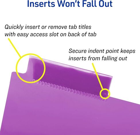 Avery 2 Pocket Plastic Dividers for 3 Ring Binders, 8 Insertable Tabs Per Set, Multicolor, 3 Pack in Saudi Arabia