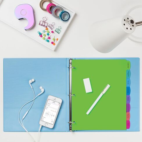 Avery Avery Date Binder Dividers مع علامات تبويب ، وكتابة 8-TAB وممثرة 3 مقاطعات رنين ، وألوان الباستيل (3 عبوات) in Saudi Arabia