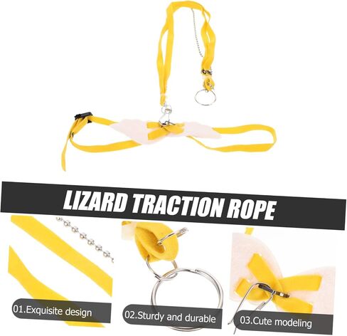 حبل الجر السحرية Yardwe للحيوانات الأليفة Lightweight Walkh Leash للتنينات الملتحية Geckos وأكثر سهولة في الاستخدام وتخزين للمغامرات في الهواء الطلق in Kuwait